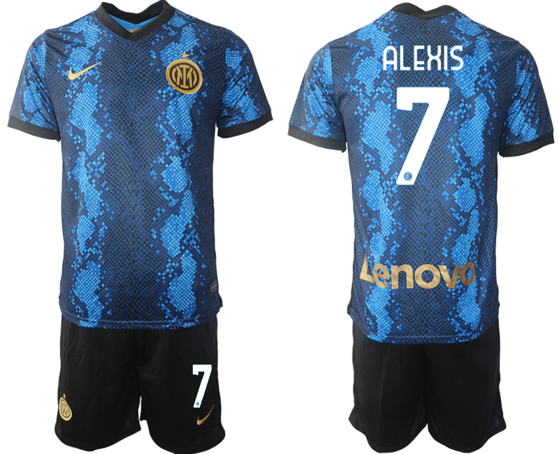 Men 2021-2022 Club Inter Milan home blue #7 Nike Soccer Jersey->inter milan jersey->Soccer Club Jersey